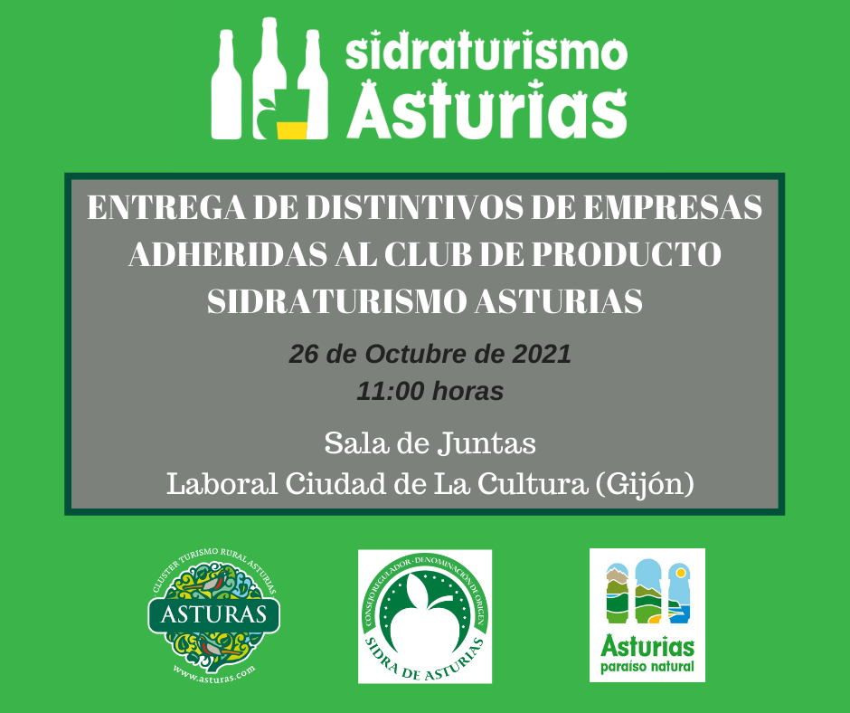 Acto entrega distintivos empresas Club de Producto Sidraturismo Asturias