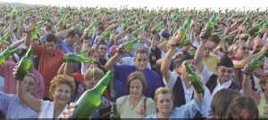 Record mundial de escanciado simultáneo