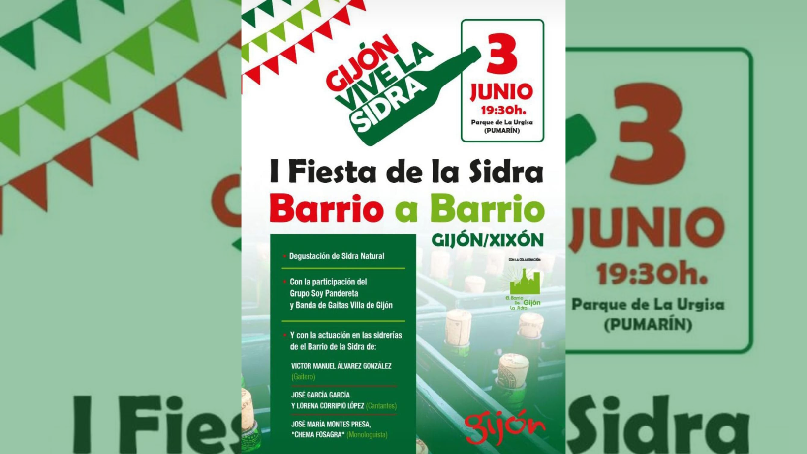 Cartel I Fiesta de la Sidra, Gijón