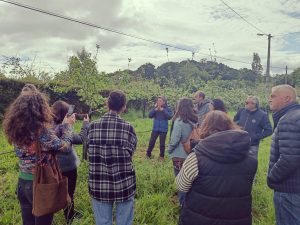Miembros adheridos difrutando de la visita a la finca