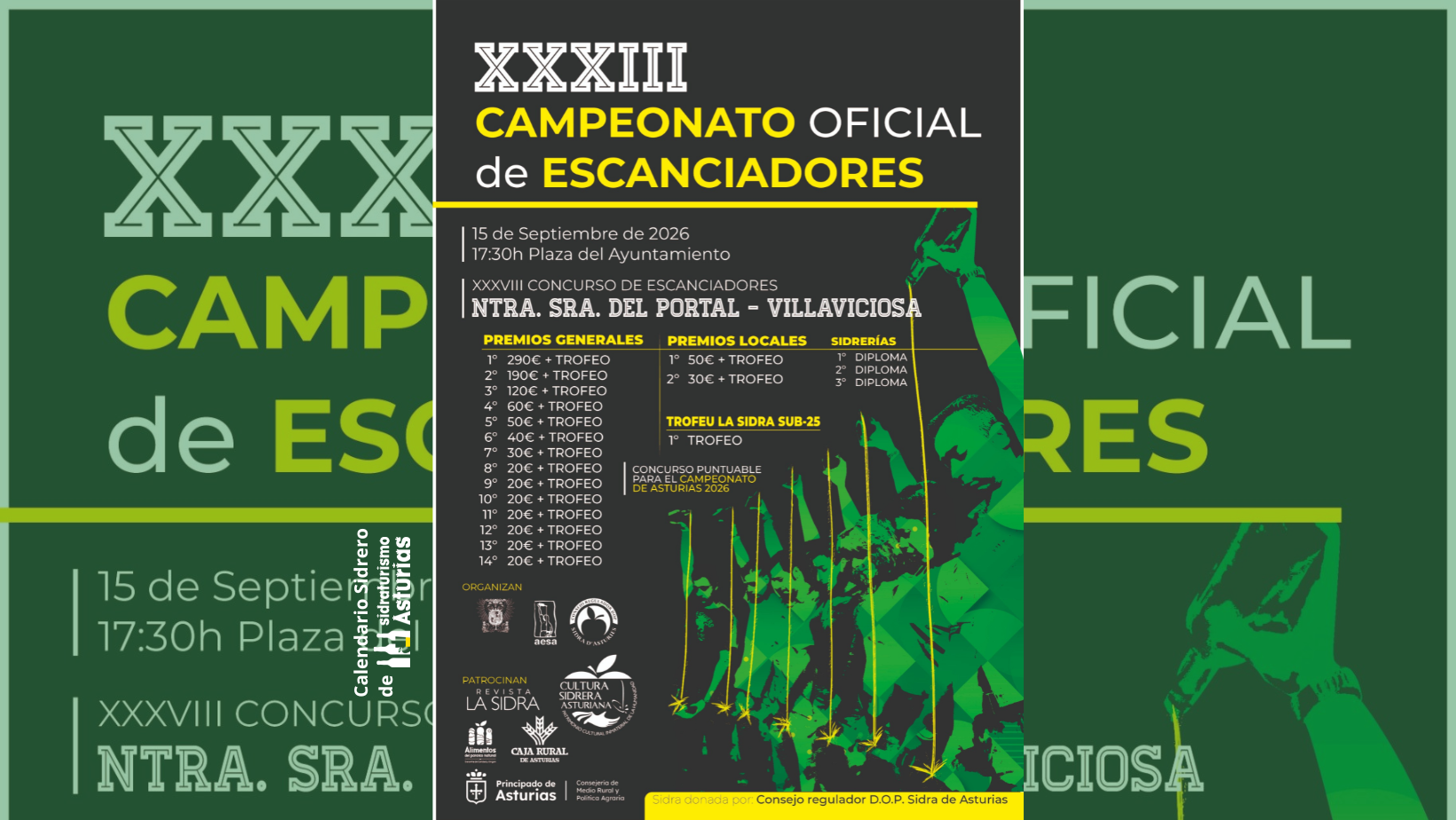 Cabecera Concurso de Escanciadores de Villaviciosa 2026
