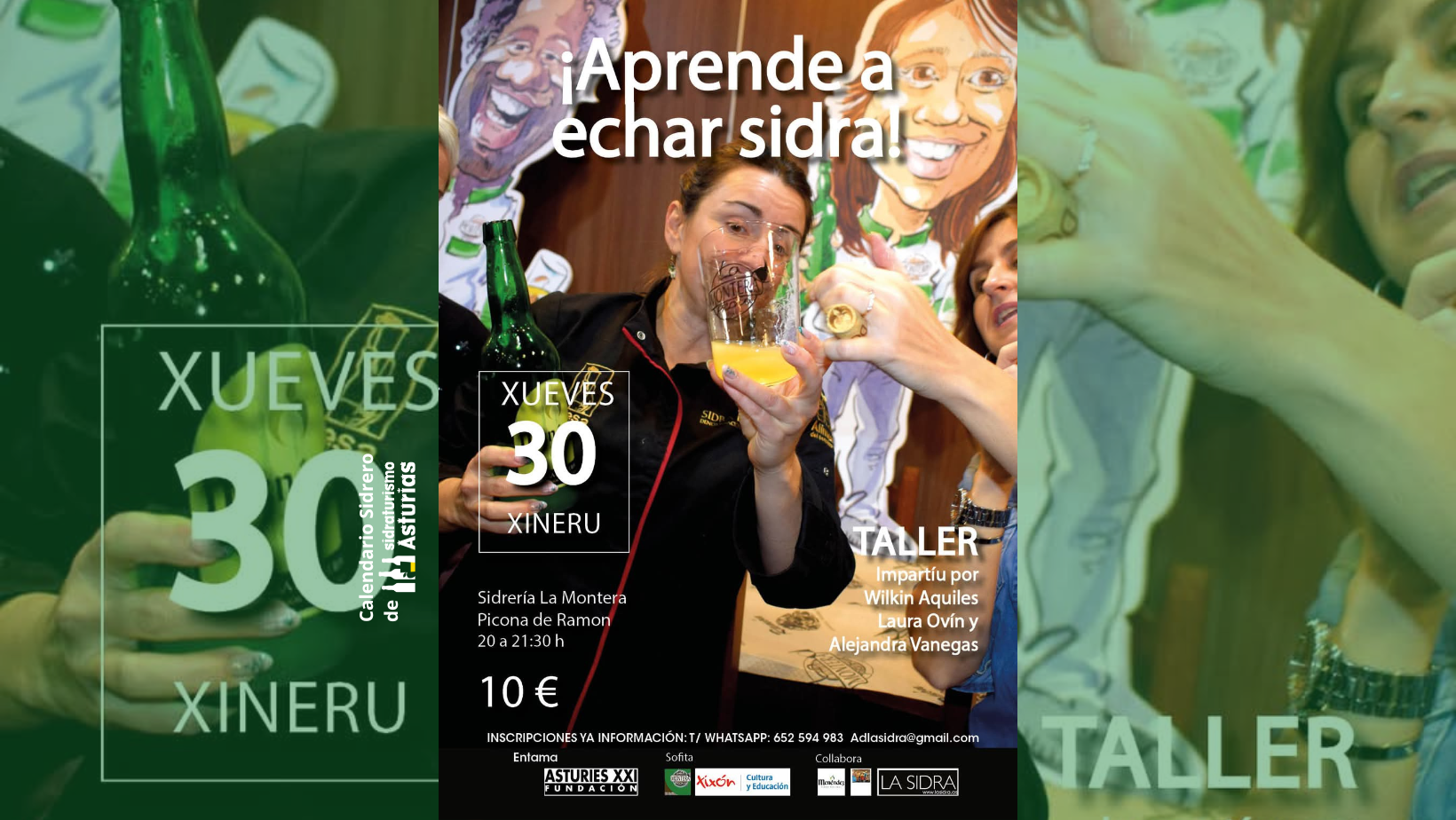 Cartel Taller de Escanciado Enero