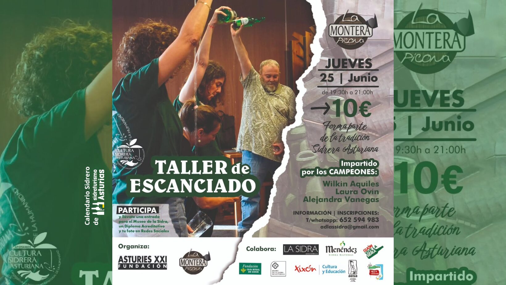 Cabecera Taller Escanciado Junio 2026, La Montera Picona