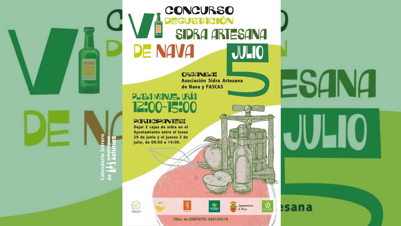 Cartel VI Concurso de Sidra Artesana de Nava