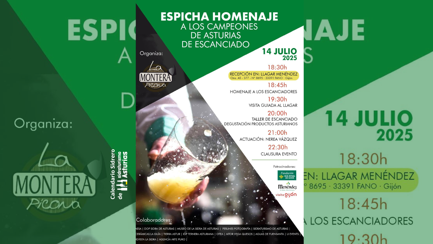 Cabecera evento - Espicha homenaje Campeones del Escanciado