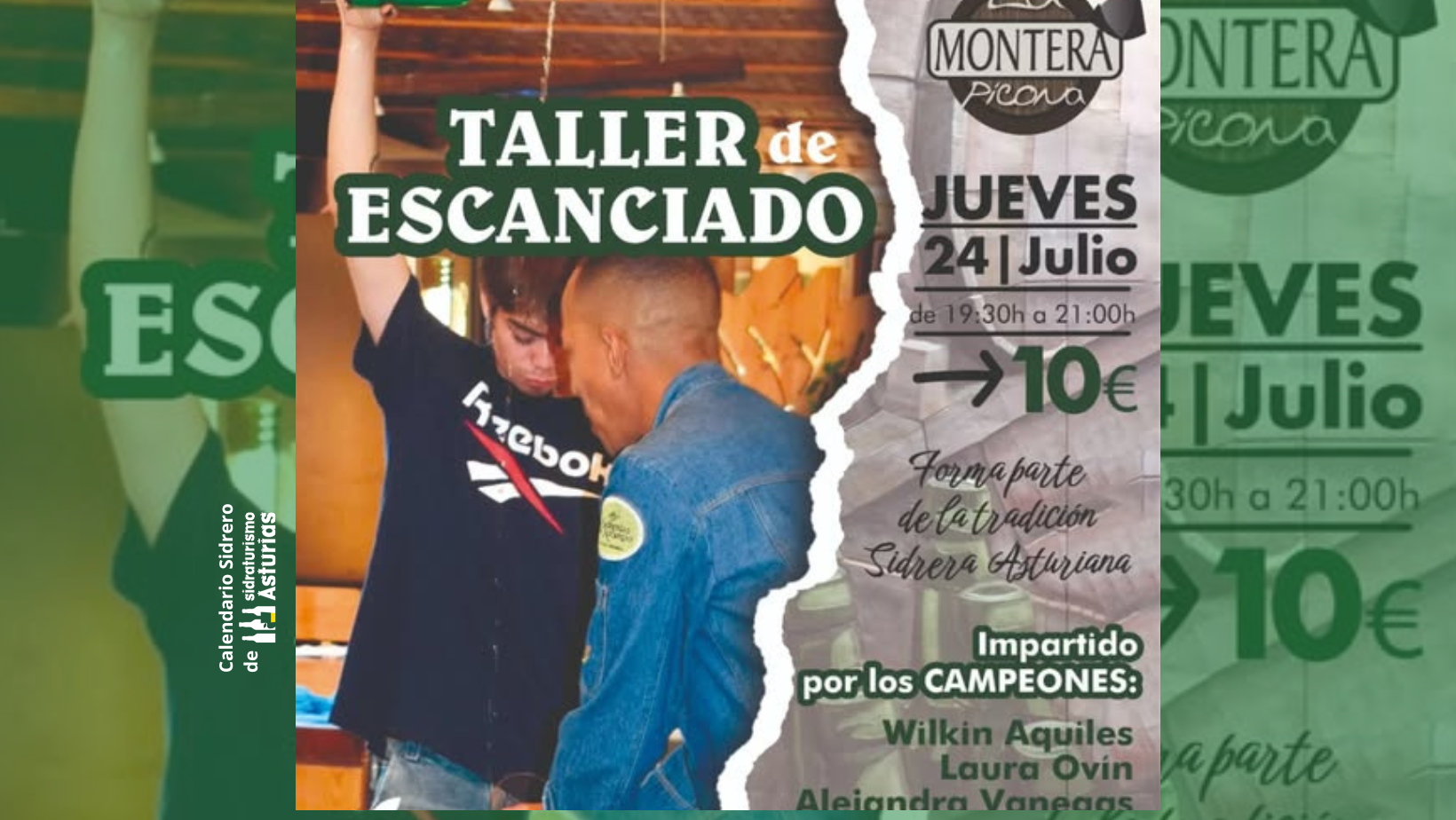 Cabecera Taller de escanciado de julio