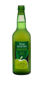 Botella de DOP sidra de Asturias natural tradicional Llosa Serantes