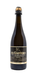 Botella de DOP Sidra de Asturias natural espumosa El Gaitero