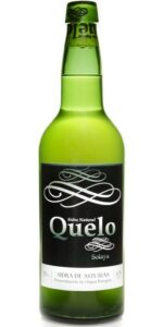 Botella de DOP sidra de Asturias natural tradicional Quelo DOP